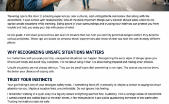 How to Recognize Unsafe Situations While Traveling