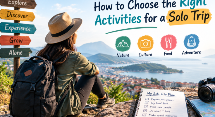 How to Choose the Right Activities for a Solo Trip
