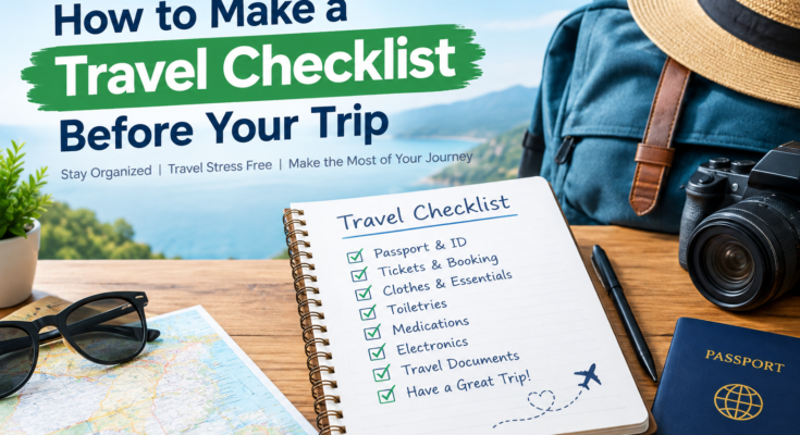 How to Make a Travel Checklist Before Your Trip